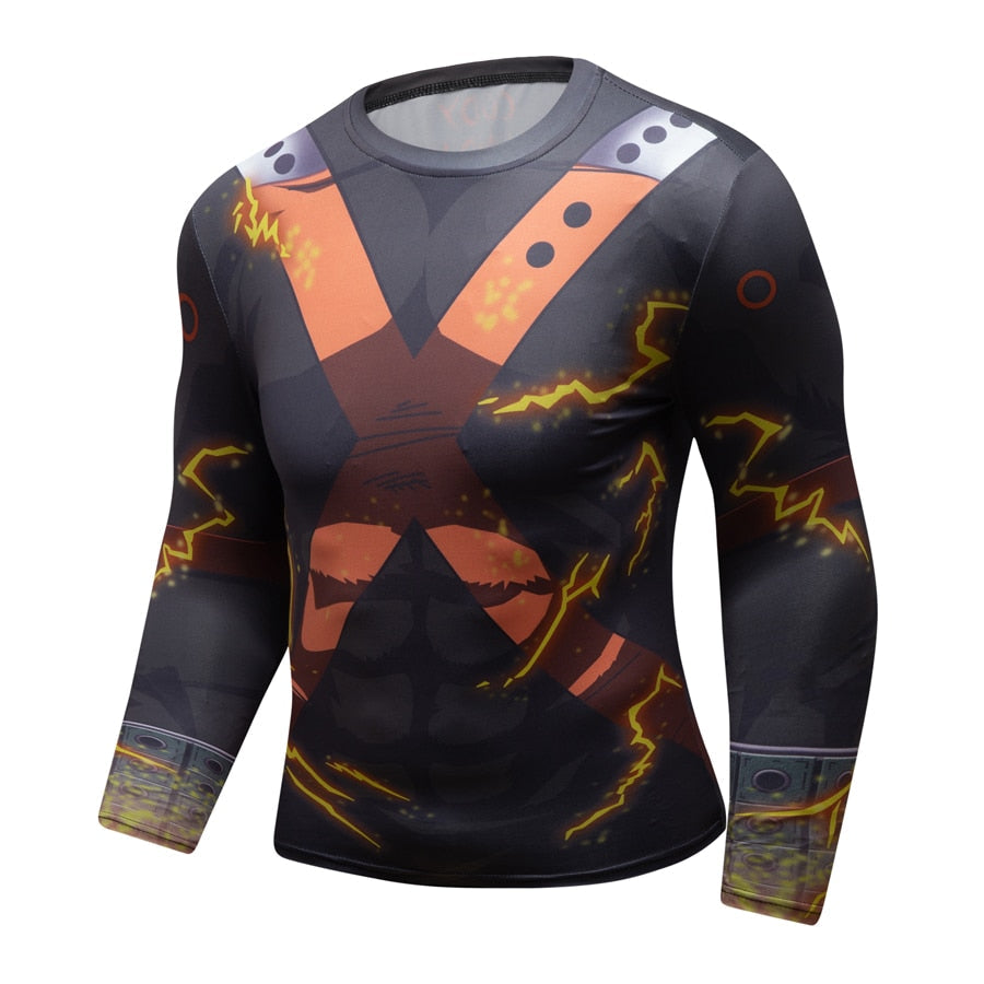 BJJ Rash Guard My Hero Academia 'Bakugo | One For All' Elite Long Sleeve Rashguard