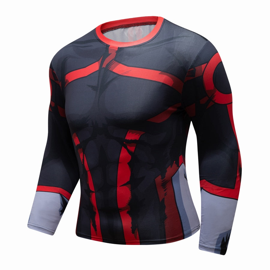 BJJ Rash Guard My Hero Academia 'All Might | Bronze Age' Elite Long Sleeve Rashguard