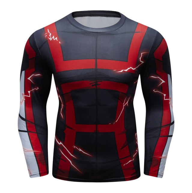 BJJ Rash Guard My Hero Academia Compression 'Onyx UA Uniform' Elite Long Sleeve Rashguard