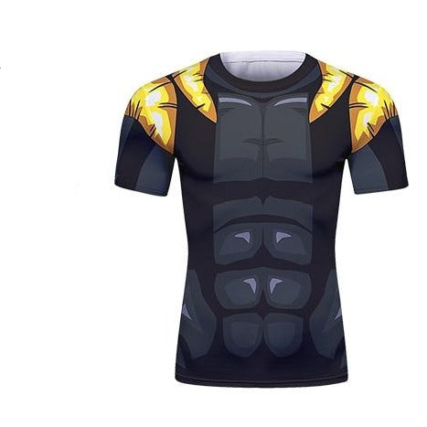 BJJ Rash Guard Dragon Ball Z 'Onyx Gogeta' Short Sleeve Elite Rashguard