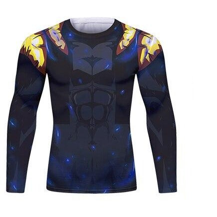 BJJ Rash Guard Dragon Ball Z 'Super Saiyan | Onyx Gogeta' Long Sleeve Elite Rashguard