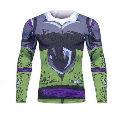 BJJ Rash Guard Dragon Ball Z 'Perfect Cell' Long Sleeve Elite Rashguard