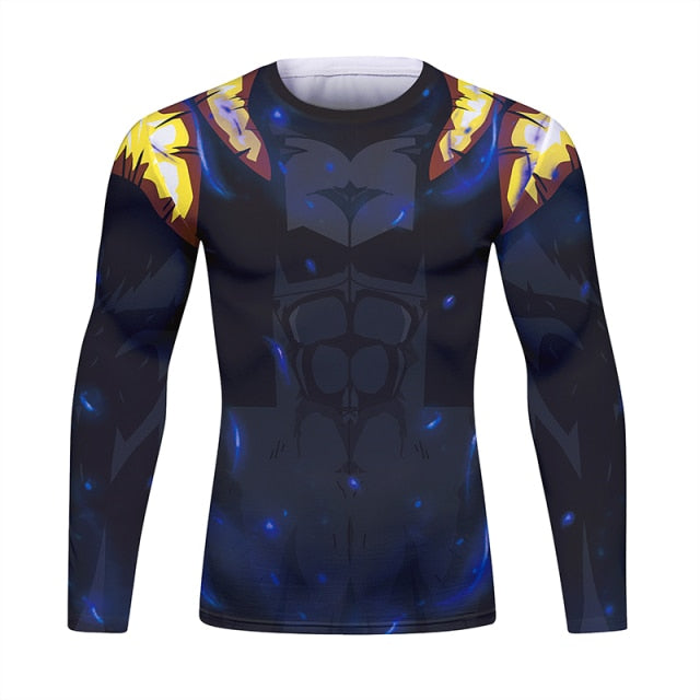 BJJ Rash Guard Dragon Ball Z 'Super Saiyan | Onyx Gogeta' Long Sleeve Elite Rashguard