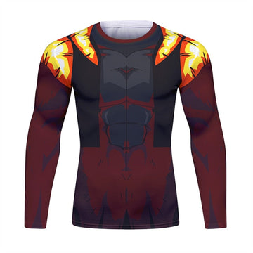 BJJ Rash Guard Dragon Ball Z 'Super Saiyan 4 | Onyx Gogeta' Long Sleeve Elite Rashguard