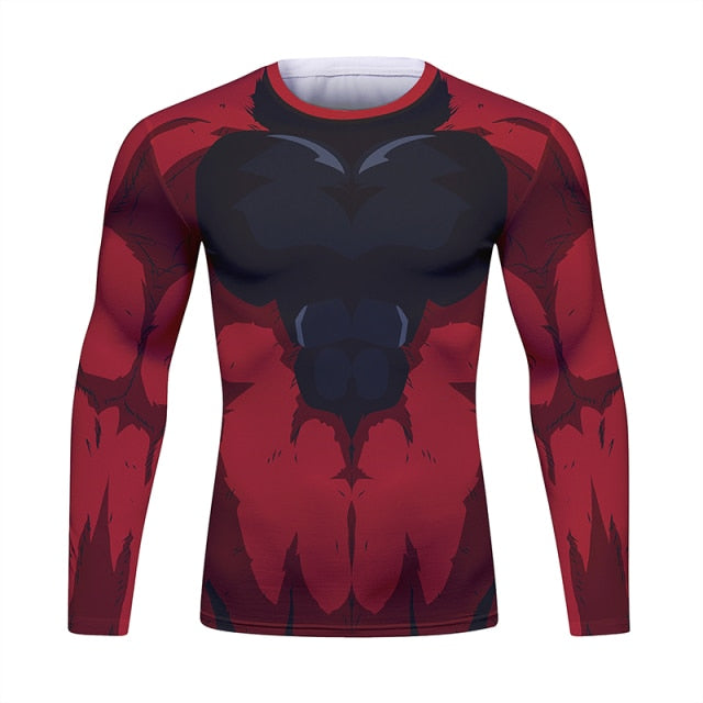 BJJ Rash Guard Dragon Ball Z 'Super Saiyan 4 | Onyx Goku' Long Sleeve Elite Rashguard