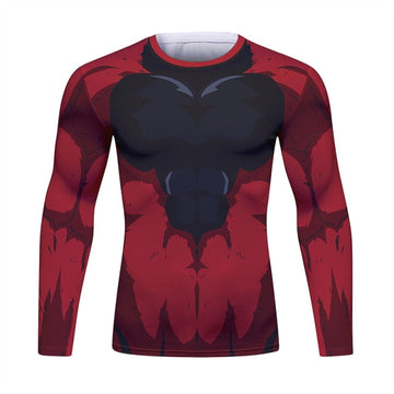 BJJ Rash Guard Dragon Ball Z 'Super Saiyan 4 | Onyx Goku' Long Sleeve Elite Rashguard