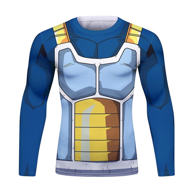 BJJ Rash Guard Dragon Ball Z 'Vegeta 2018' Long Sleeve Elite Rashguard