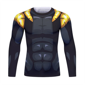 BJJ Rash Guard Dragon Ball Z 'Onyx Gogeta' Long Sleeve Elite Rashguard