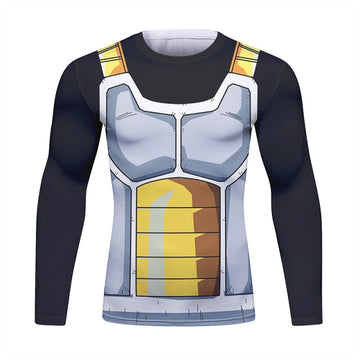 BJJ Rash Guard Dragon Ball Z 'Onyx Vegeta' Long Sleeve Elite Rashguard