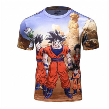 BJJ Rash Guard Dragon Ball Z Compression 'Goku | Amid the Stones ' Elite Short Sleeve Rashguard