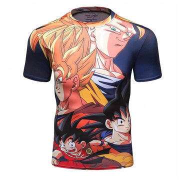 BJJ Rash Guard Dragon Ball Z Compression 'Forms' Elite Short Sleeve Rashguard