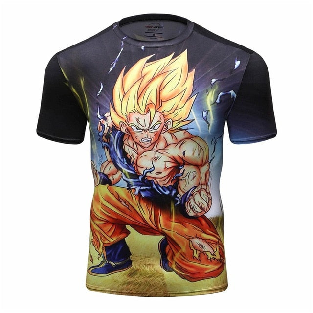 BJJ Rash Guard Dragon Ball Z Compression 'Vegeta | Forms' Elite Short Sleeve Rashguard