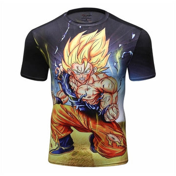 BJJ Rash Guard Dragon Ball Z Compression 'Vegeta | Forms' Elite Short Sleeve Rashguard