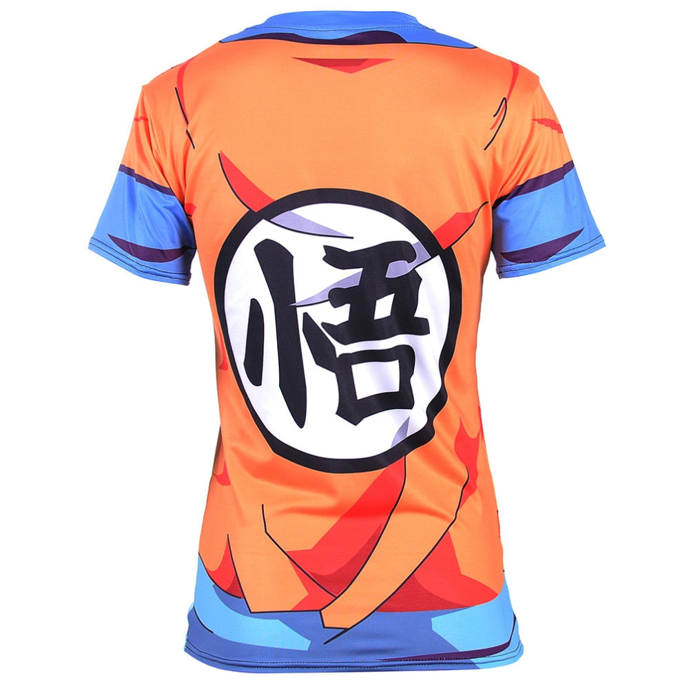 BJJ Rash Guard Women's Dragon Ball Z Compression 'Goku' Short Sleeve Rashguard