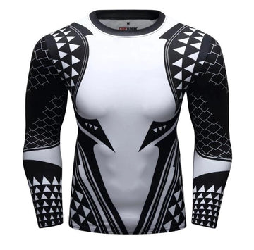 Aquaman 'Dark Tattoo' Elite Long Sleeve Compression Rash Guard