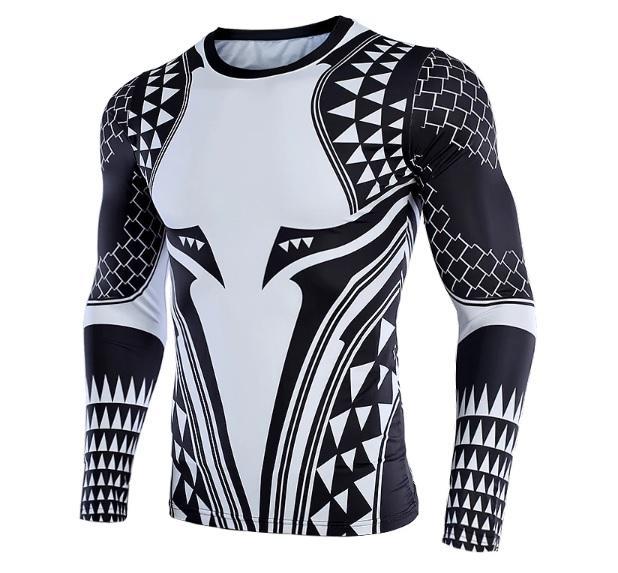 Aquaman 'Dark Tattoo' Long Sleeve Compression Rash Guard