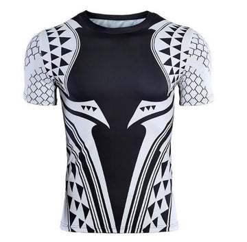 Aquaman 'Light Tattoo' Short Sleeve Compression Rash Guard