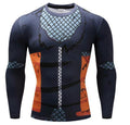 Teen Naruto 'Battle Damaged Armor' Long Sleeve Compression Rash Guard-RashGuardStore