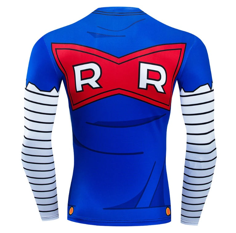 BJJ Rash Guard Dragon Ball Z Compression 'Lapis | Lazuli | Android 18' Long Sleeve Rashguard