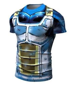 Vegeta SSB Limit Breaker Dragon Ball Z Short Sleeve Compression Rash Guard-RashGuardStore