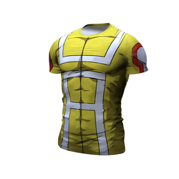 My Hero Academia Compression 'UA Uniform | Yellow' Premium Short Sleeve Rashguard