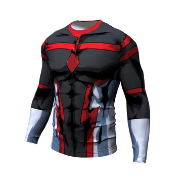 My Hero Academia Compression 'Young Might | Grey' Premium Long Sleeve Rashguard