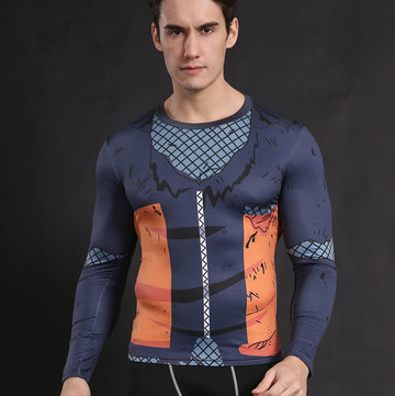 Teen Naruto 'Battle Damaged Armor' Long Sleeve Compression Rash Guard