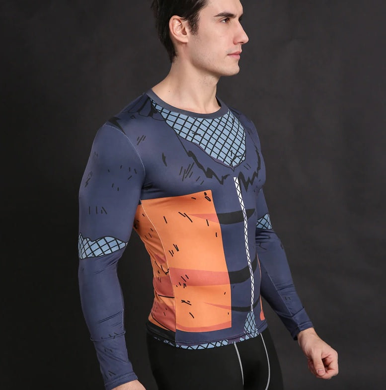 Teen Naruto 'Battle Damaged Armor' Long Sleeve Compression Rash Guard