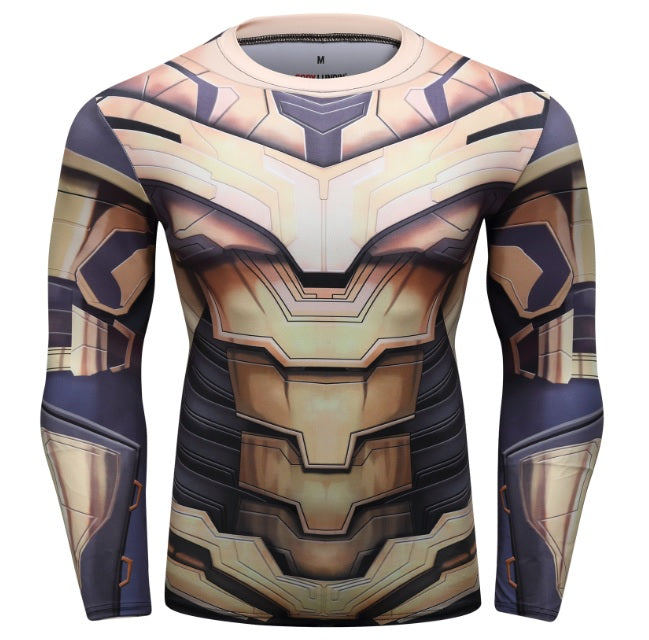 Thanos 'End Game Armor' Elite Compression Long Sleeve Rash Guard