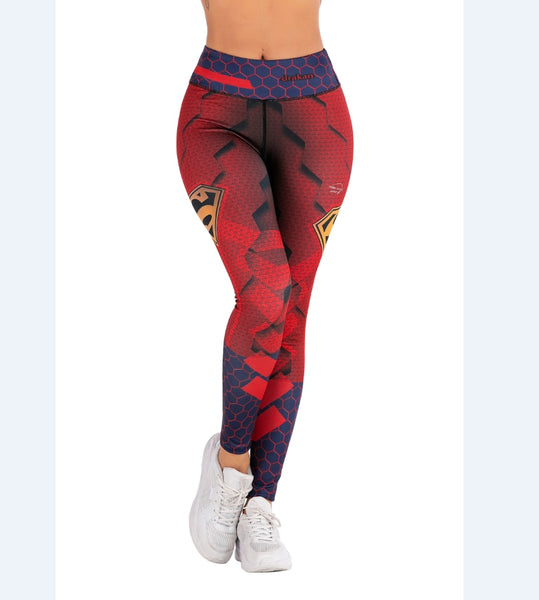 Women's Superman 'Red Krytpon' Leggings — RashGuardStore