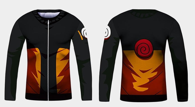 Kid's Naruto Elite Long Sleeve Compression Rash Guard