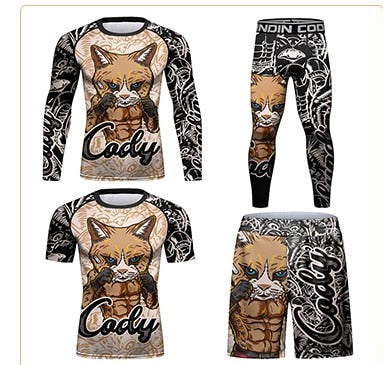 Kid's Cat 'Siberian Boxer' Elite Long Sleeve Rashguard