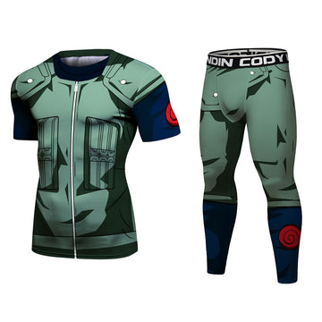 Naruto 'Kakashi' Elite Short Sleeve Compression Rash Guard Set