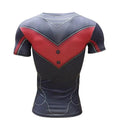 Batman Nightwing Red Short Sleeve Rashguard-RashGuardStore