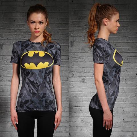 Batman Onyx Women's Short Sleeve Rashguard-RashGuardStore