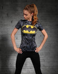 Batman Onyx Women's Short Sleeve Rashguard-RashGuardStore