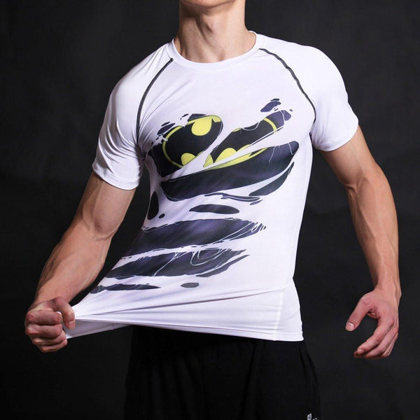 Batman White Hero Revealed Compression Rashguard