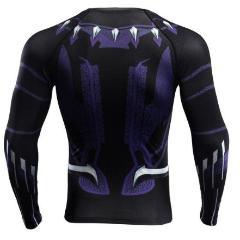 Black Panther 'Civil War' Compression Long Sleeve Rashguard-RashGuardStore