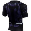 Black Panther 'Civil War' Compression Short Sleeve Rashguard-RashGuardStore