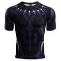 Black Panther 'Civil War' Compression Short Sleeve Rashguard-RashGuardStore