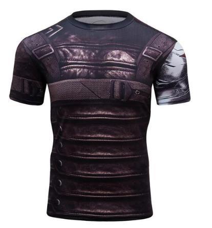 Buck "Winter Soldier" Wakanda Compression Short Sleeve Rashguard-RashGuardStore