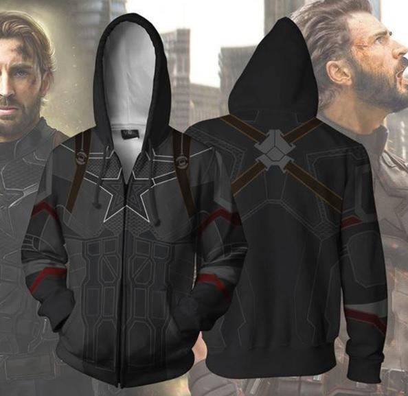 Captain America 'Infinity War Nomad' Zip Up Hoodie-RashGuardStore