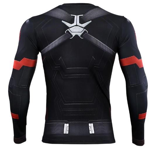 Captain America Steve Rogers 'Agent of Hydra' Premium Long Sleeve Compression Rash Guard-RashGuardStore