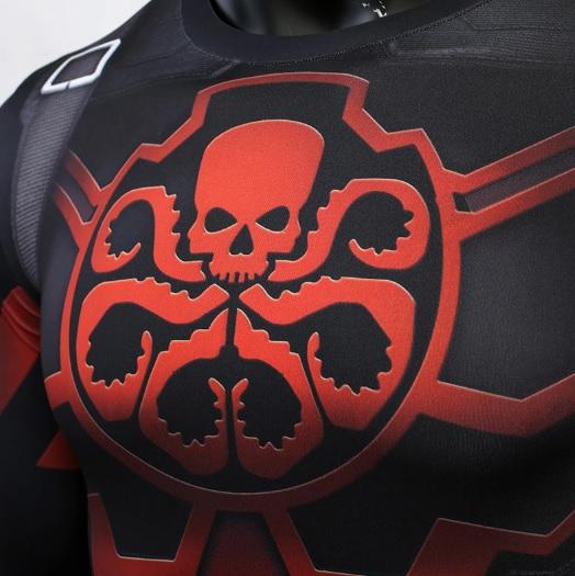 Captain America Steve Rogers 'Agent of Hydra' Premium Long Sleeve Compression Rash Guard-RashGuardStore