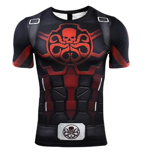 Captain America Steve Rogers 'Agent of Hydra' Premium Short Sleeve Compression Rash Guard-RashGuardStore