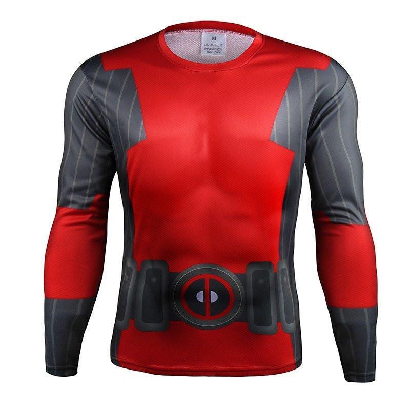 Deadpool "Animated" Compression Long Sleeve Rashguard-RashGuardStore
