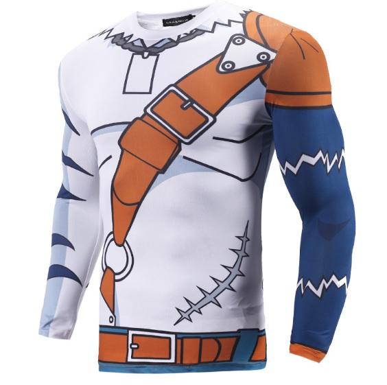 Digimon 'Weregarurumon' Long Sleeve Compression Rash Guard-RashGuardStore