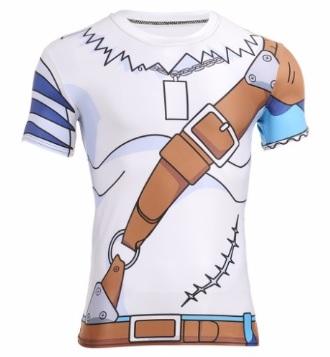 Digimon 'Weregarurumon' Short Sleeve Compression Rash Guard-RashGuardStore