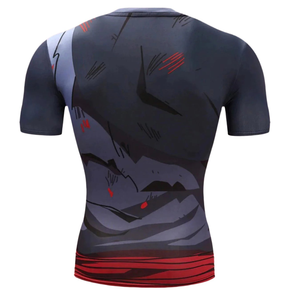 Gohan Super Saiyan Battle Damaged Dragon Ball Z Compression Rash Guard-RashGuardStore