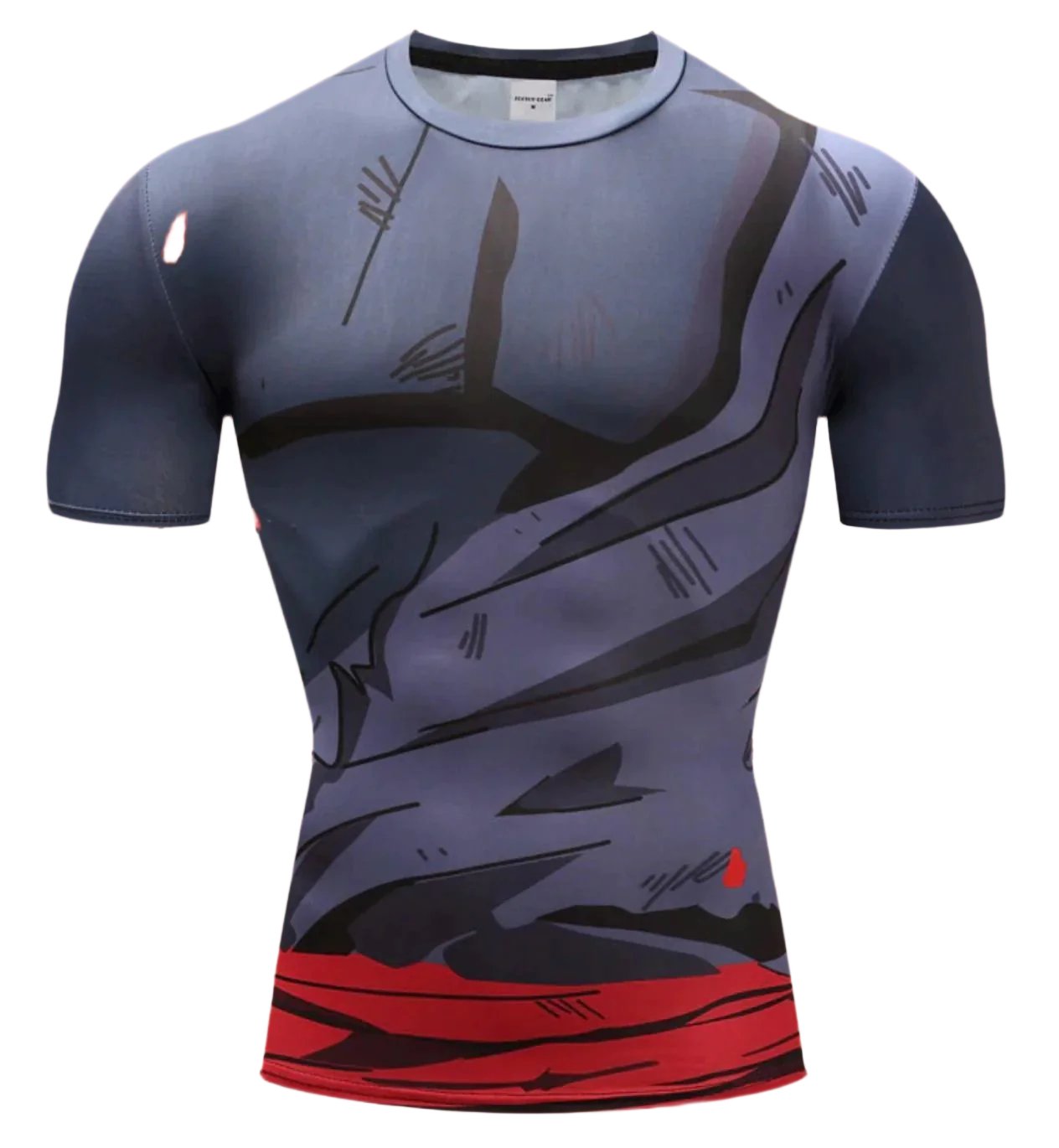 Gohan Super Saiyan Battle Damaged Dragon Ball Z Compression Rash Guard-RashGuardStore